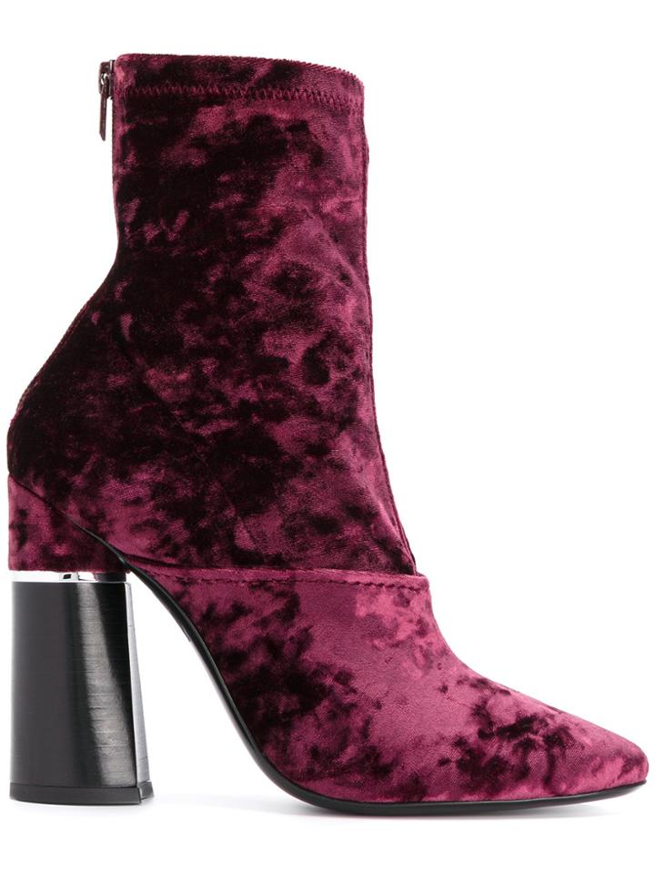 3.1 Phillip Lim Zipped Ankle Boots - Red