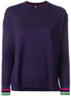 Ps By Paul Smith Striped Cuffs Knitted Sweater - Pink & Purple