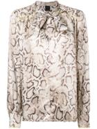 Pinko Snake Print Blouse - Brown