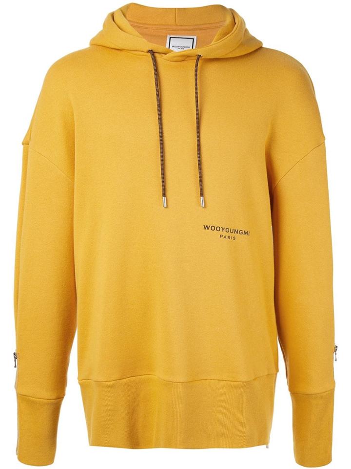 Wooyoungmi Zipper Detailed Hoodie - Yellow