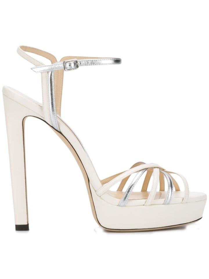 Jimmy Choo Lilah 130mm Sandals - White