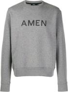 Amen Printed Logo Sweatshirt - Grey