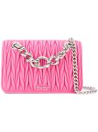 Miu Miu Quilted Shoulder Bag, Women's, Pink/purple, Calf Leather