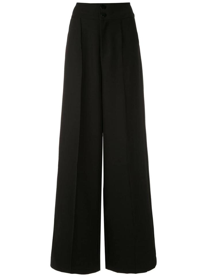 Tufi Duek Wide Leg Tailored Trousers - Black