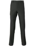 Pt01 - Patterned Tapered Tailored Trousers - Men - Cotton/elastodiene/virgin Wool - 48, Grey, Cotton/elastodiene/virgin Wool
