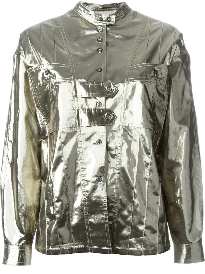 Isabel Marant - Metallic (grey) Lightweight Jacket - Women - Silk/polyamide/metallized Polyester - 38, Silk/polyamide/metallized Polyester