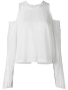 Lost & Found Ria Dunn - Open Shoulder Top - Women - Cotton/lyocell - M, Women's, White, Cotton/lyocell