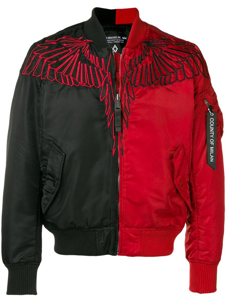 Marcelo Burlon County Of Milan Wings Alpha Ma-1 Jacket - Red