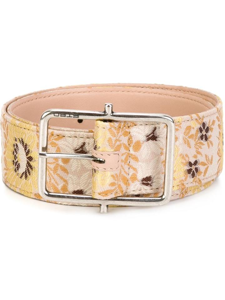 Etro Floral Print Buckle Belt