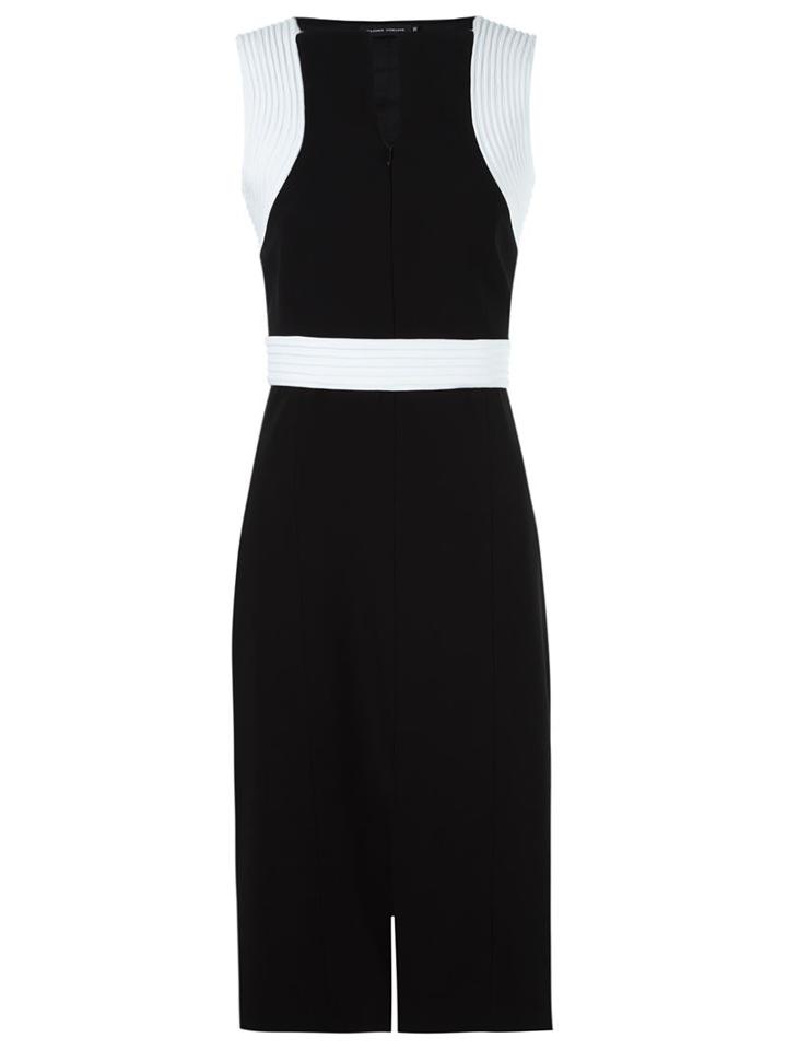 Gloria Coelho Panelled Dress, Women's, Size: 44, Black, Acetate/polyester