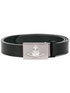 Vivienne Westwood Logo Buckle Belt - Black