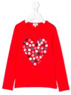 Paul Smith Junior - Spot Heart Print Top - Kids - Cotton/spandex/elastane/modal - 8 Yrs, Red