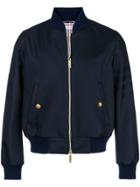 Thom Browne 4-bar Sateen Stripe Blouson Jacket - Blue