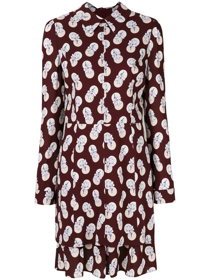 Carven Flower & Dots Shirt Dress - Pink