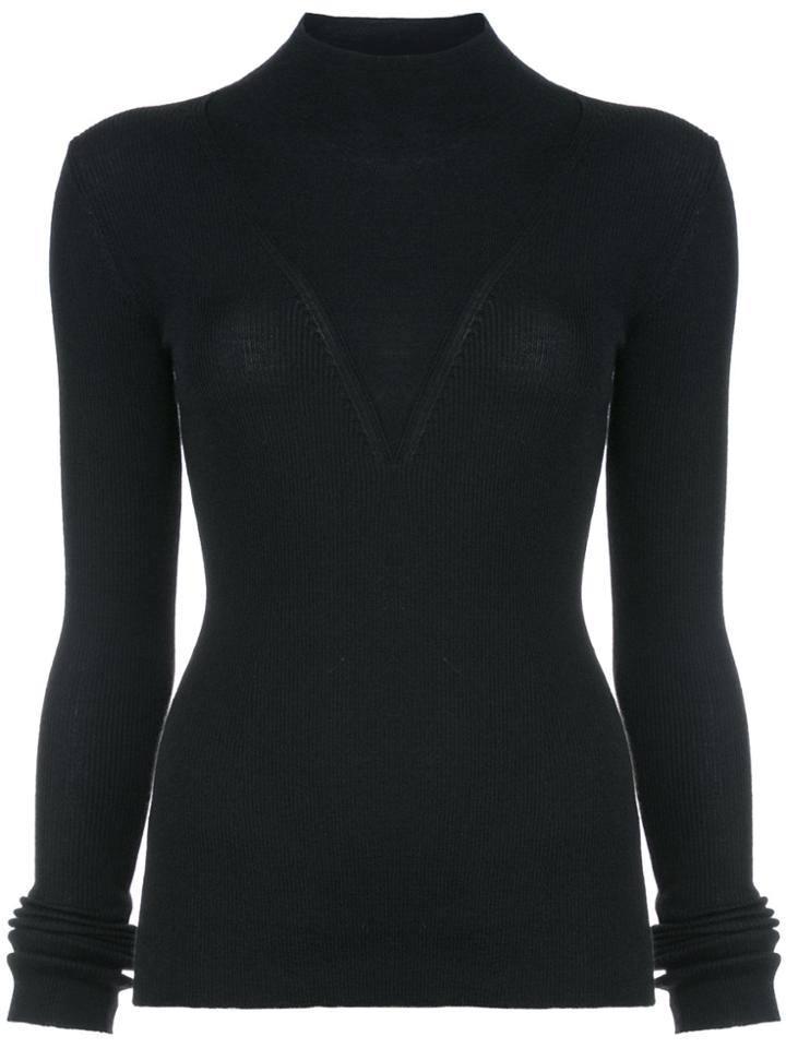Olivier Theyskens Turtleneck Knitted Top - Black