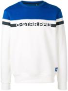 G-star Raw Research Logo Two Tone Sweater - White