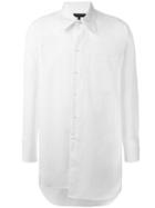 Ann Demeulemeester Grise Long Asymmetric Shirt, Men's, Size: Small, White, Cotton