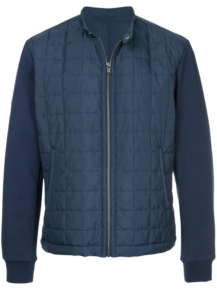 D'urban Front Zip Padded Jacket - Blue