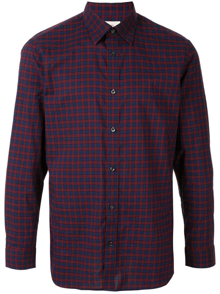 Kent & Curwen Plaid Print Shirt - Red