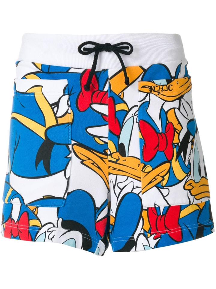 Jc De Castelbajac Vintage Donald Duck Printed Shorts - Multicolour