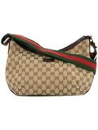 Gucci Vintage Gg Shelly Line Bag - Brown