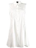 Ann Demeulemeester Long Shirt With Side-ruches - White