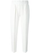 Boutique Moschino Cropped Trousers, Women's, Size: 40, White, Polyester/triacetate