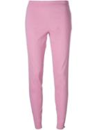 Emporio Armani Skinny Trousers, Women's, Size: 40, Pink/purple, Linen/flax/viscose/spandex/elastane