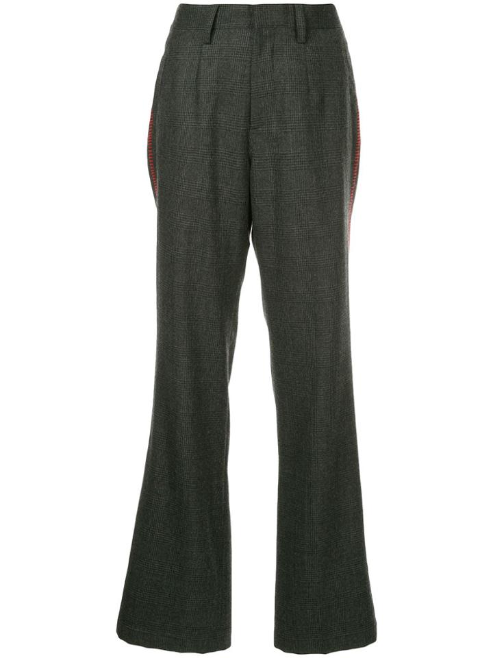 Kolor Checked Flared Trousers - Grey