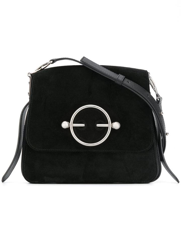 Jw Anderson Black Suede Disc Bag