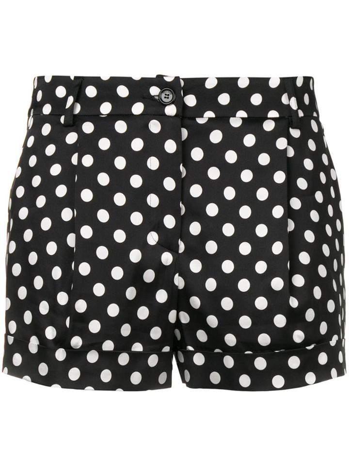 Moschino Tailored Polka Dot Shorts - Black