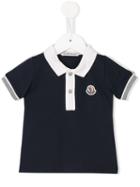 Moncler Kids Contrast Collar Polo Shirt, Infant Boy's, Size: 9-12 Mth, Blue