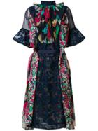 Sacai Lace-panelled Dress - Multicolour