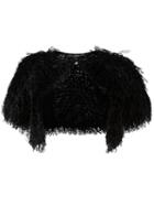 Jean Paul Gaultier Vintage Fringe Bolero Jacket, Women's, Size: Small, Black