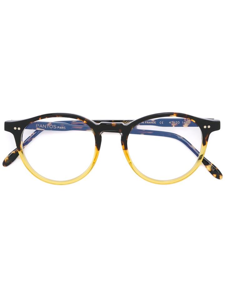 Pantos Paris Round Shaped Glasses - Brown