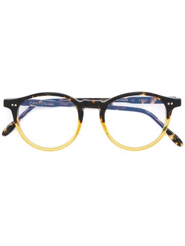 Pantos Paris Round Shaped Glasses - Brown
