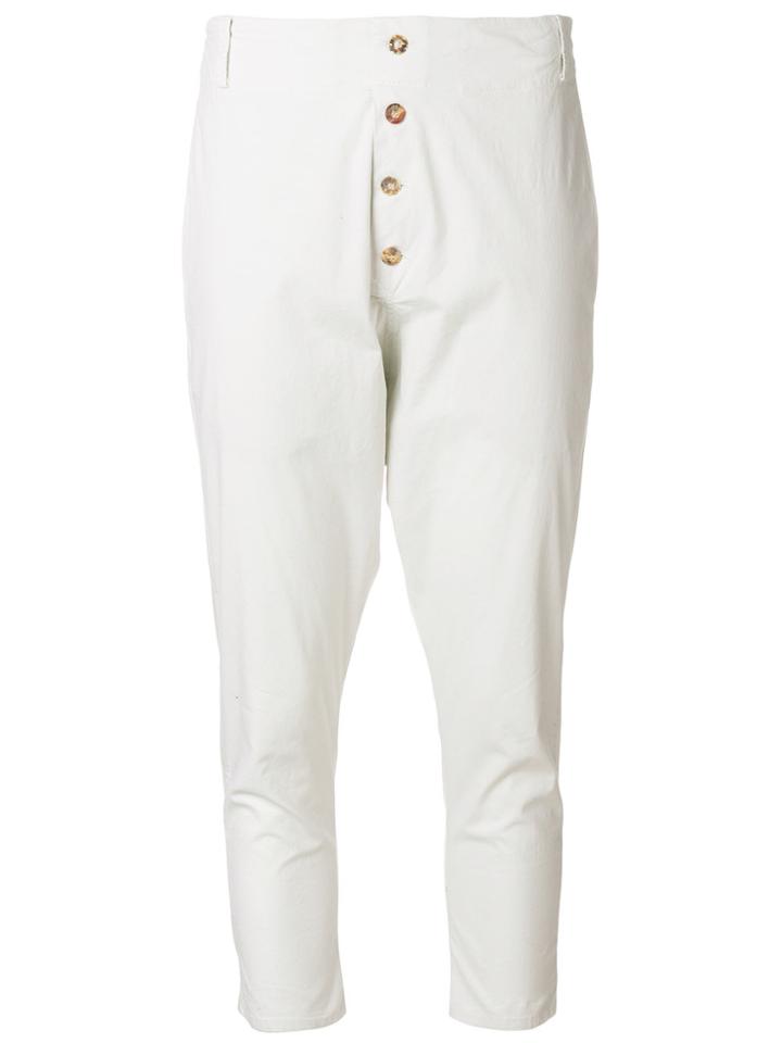 Kristensen Du Nord Dropped Crotch Jodphur Cropped Trousers - Nude &