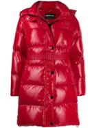 Duvetica Hooded Padded Coat - Red