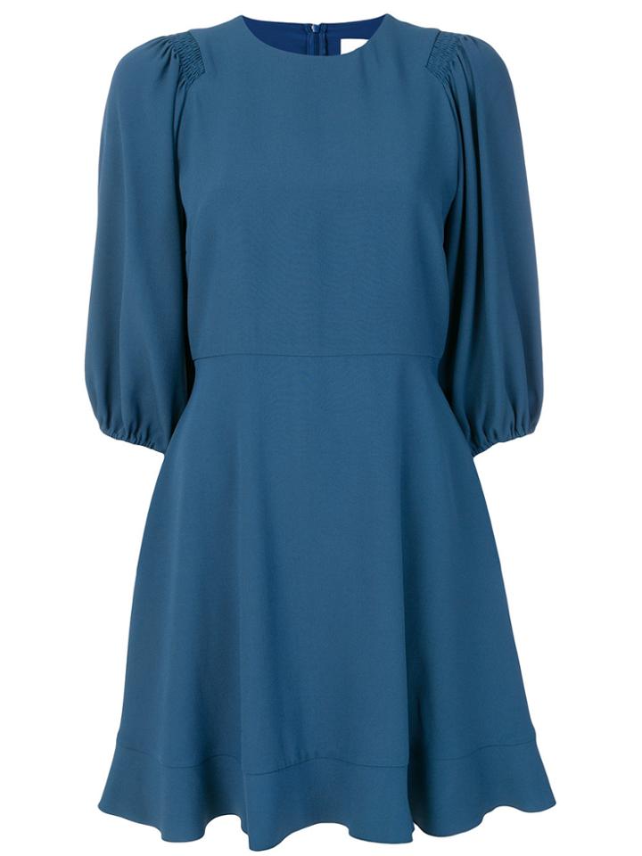 Red Valentino Flared Pleated Dress - Blue