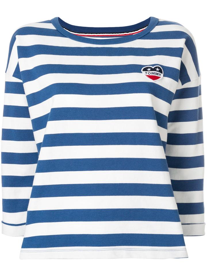 Tommy Hilfiger Striped Fitted Top - Blue