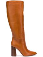 Deimille Knee-length Pointed Boots - Brown