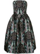 Ingie Paris Floral Print Off Shoulder Dress - Black