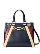 Gucci Gucci Zumi Smooth Leather Small Top Handle Bag - Blue