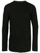 Rick Owens Chevron Knit Sweater - Black