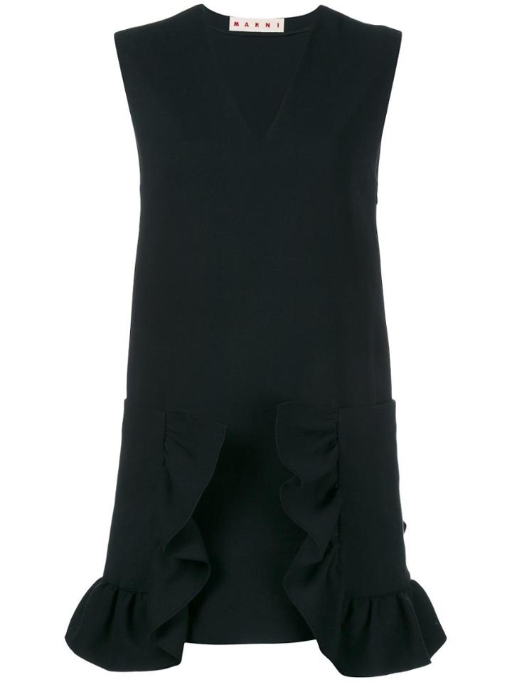 Marni Short Ruffled Dress - Black