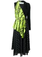 Off-white Logo Print Panel Dress - Black