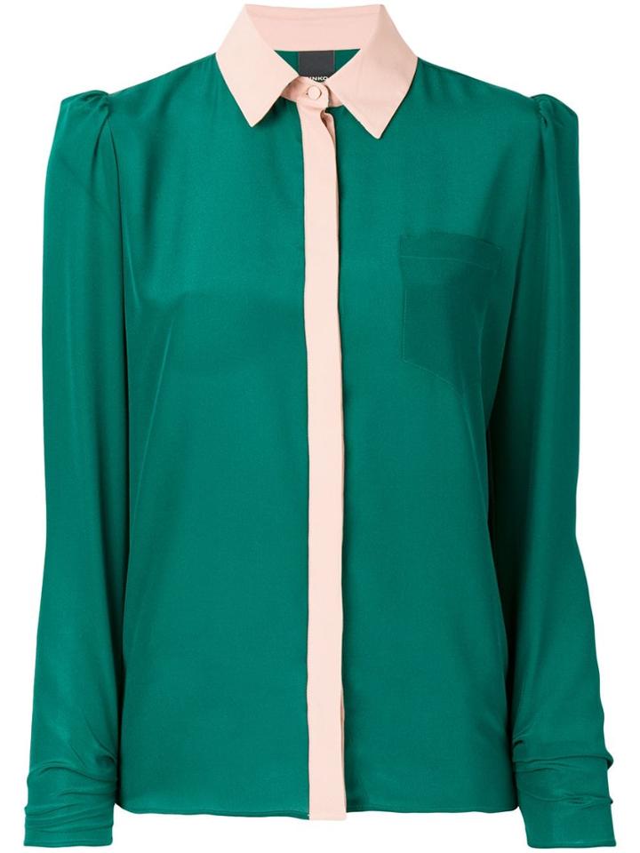 Pinko Colour Block Shirt - Green