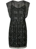 Aidan Mattox Sequin And Bead Embellished Mini Dress - Black