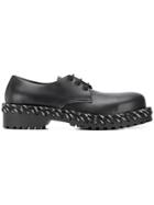 Balenciaga Lace Detail Oxford Shoes - Black