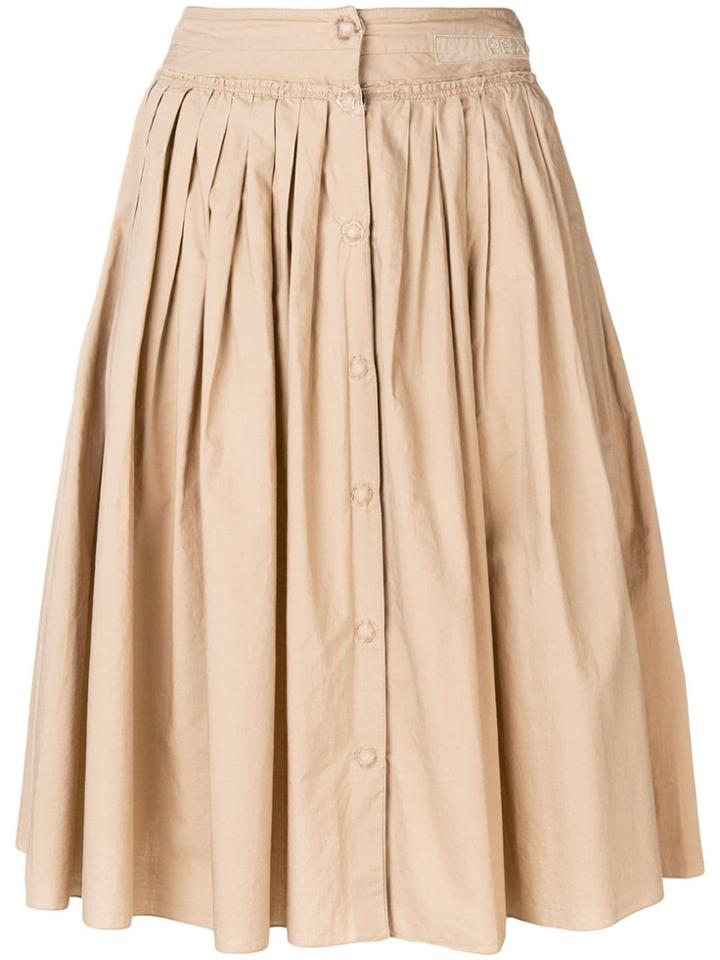 Prada Vintage 1990's Draped Short Skirt - Neutrals